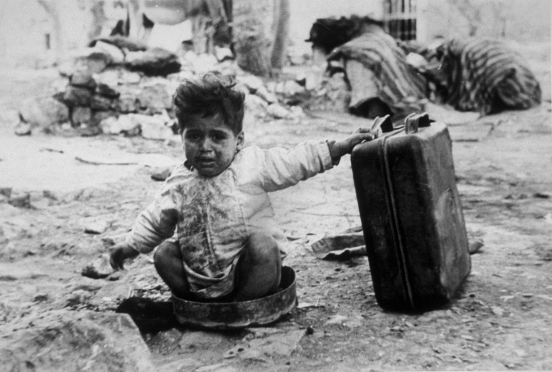 November 1948:  An Arab refugee in a camp in Palestine.  (Photo by Keystone Features/Getty Images)